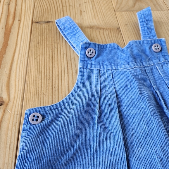 VINTAGE LACOSTE (IZOD) Toddler light blue corduroy dress - Picture 2 of 5